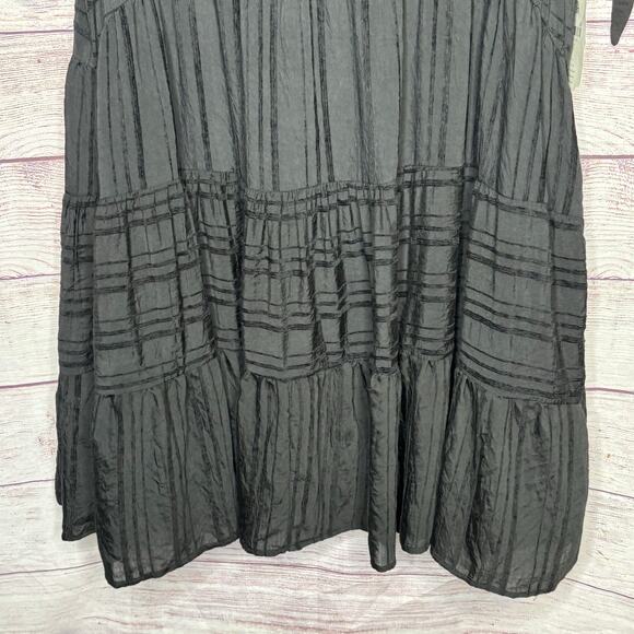 Altar’d State Black Tiered Striped Mini Witchy Halloween Dress Size Medium New - Picture 13 of 14